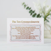 De 10 geboden RSVP kaartje (Staand voorkant)