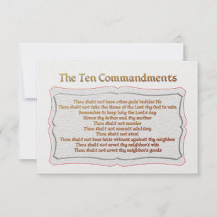 De 10 geboden RSVP kaartje