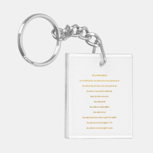 De 10 geboden sleutelhanger (Voorkant Links)