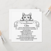 De 10 geboden van Cats Funny Kaart (Voorkant / Achterkant in situ)