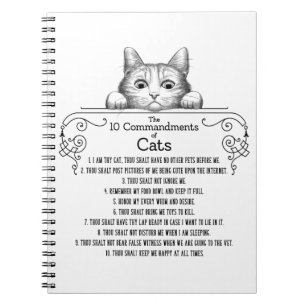 De 10 geboden van Cats Funny Notitieboek