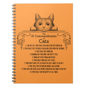 De 10 geboden van Cats Funny Notitieboek