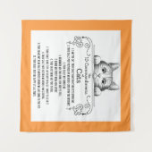 De 10 geboden van Cats Funny Wandkleed (Voorkant (horizontaal))