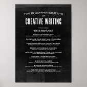 De 10 geboden van creatief schrijven poster (Voorkant)