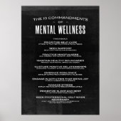 De 10 geboden van Mental Wellness Poster (Voorkant)