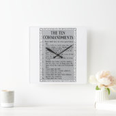 De 10 geboden vierkante klok (Huis)