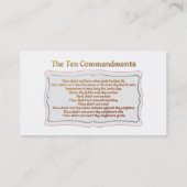 De 10 geboden visitekaartje (Achterkant)