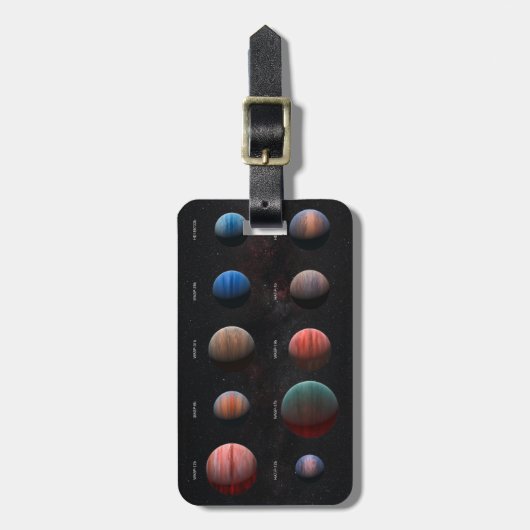 De 10 hete Jupiter Wasp exoplaneten Bagagelabel (Voorkant verticaal)