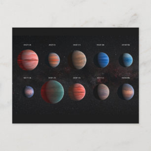 De 10 hete Jupiter Wasp exoplaneten Briefkaart