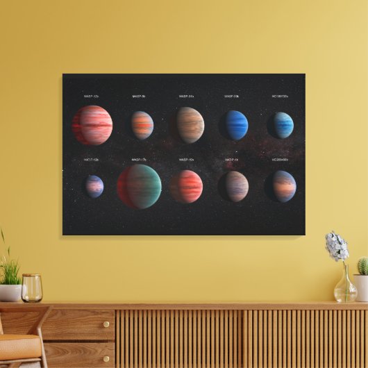 De 10 hete Jupiter Wasp exoplaneten Canvas Afdruk (Insitu (Woonkamer))