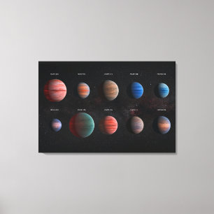 De 10 hete Jupiter Wasp exoplaneten Canvas Afdruk