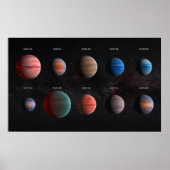 De 10 hete Jupiter Wasp exoplaneten Poster (Voorkant)