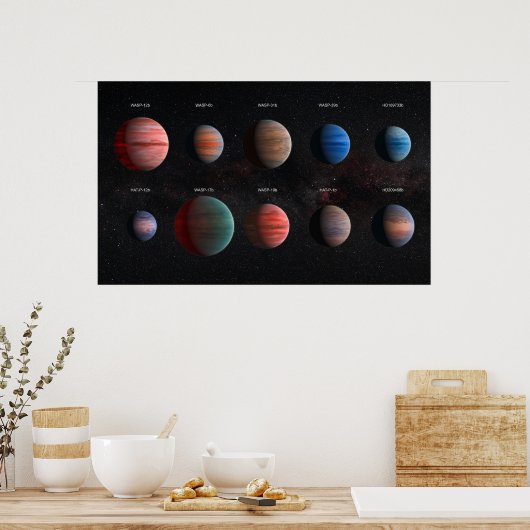 De 10 hete Jupiter Wasp exoplaneten Poster (Keuken)