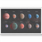 De 10 hete Jupiter Wasp exoplaneten Sticker (Voorkant)