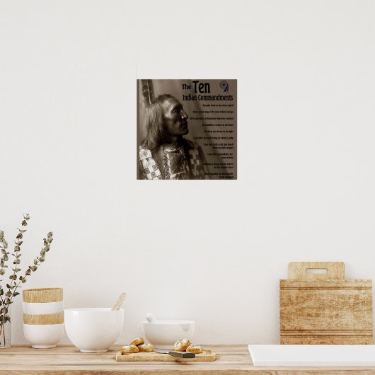 De 10 Indische geboden Poster (Keuken)