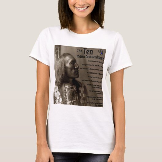 De 10 Indische geboden T-shirt (Voorkant)