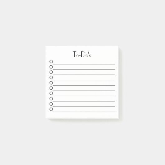 De 10-lijn checklist van To-Do Post-it® Notes (Voorkant)