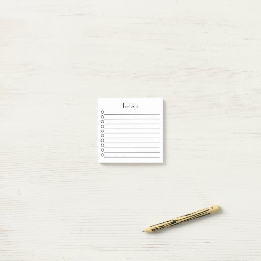 De 10-lijn checklist van To-Do Post-it® Notes (Op bureau)