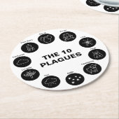 De 10 pagina's zwart-wit doorlaten ronde kartonnen onderzetter (Gebogen)