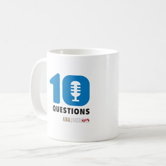 De 10 vragen ABA Journal Coffee Mok (Voorkant links)