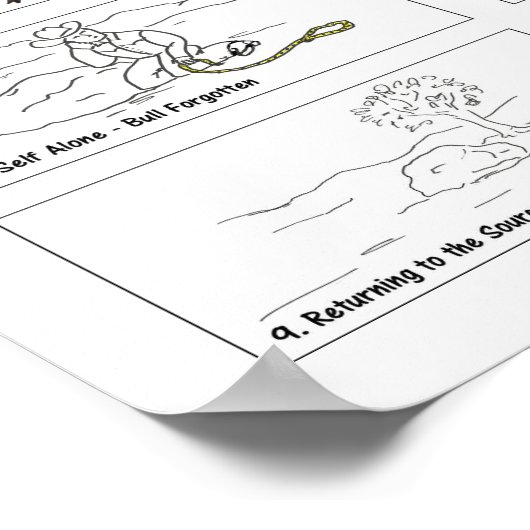 De 10 Zen Bullherding Afbeeldingen van Maestro Poster (Hoek)