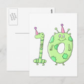 de 10de Groene Cartoon van de Partij van de Briefkaart (Voorkant / Achterkant)
