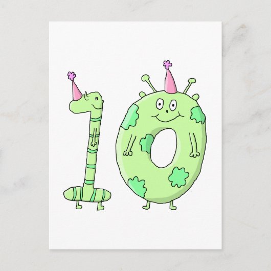 de 10de Groene Cartoon van de Partij van de Briefkaart (Voorkant)