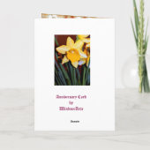 de 10de kaart van de huwelijksverjaardag - Gele (Achterkant)