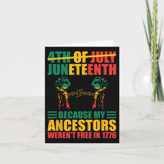 De 10e Amerikaanse Juneteenth is mijn Onafhankelij Kaart (Voorkant)
