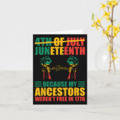 De 10e Amerikaanse Juneteenth is mijn Onafhankelij Kaart (Gele Bloem)