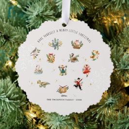 De 12 dagen van Kerstmis | Vakantie foto Ornament Kaart