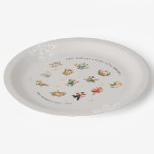 De 12 dagen van Kerstmis | Vakantie foto Papieren Bordje (Gekanteld)