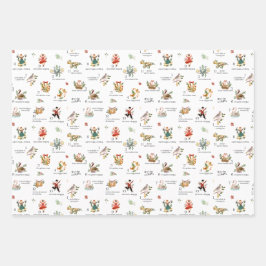 De 12 dagen van Kerstmis | Vakantie Inpakpapier Vel