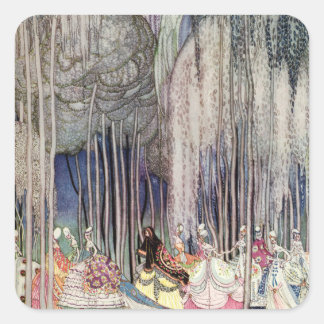 De 12 dansende prinsessen in het bos van Nielsen Vierkante Sticker