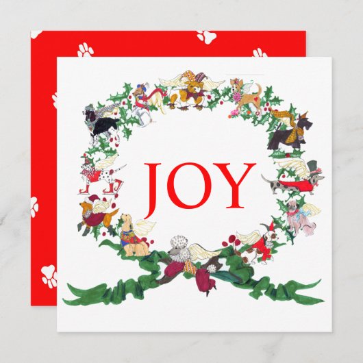 De 12-deuks van kerstJOY! Kaart (Voorkant / Achterkant)