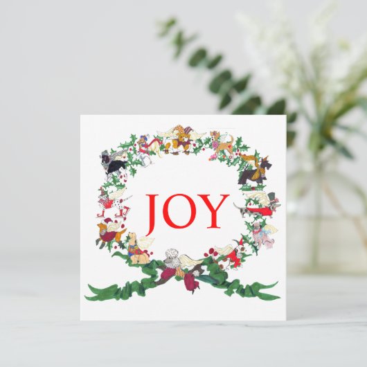 De 12-deuks van kerstJOY! Kaart (Staand voorkant)