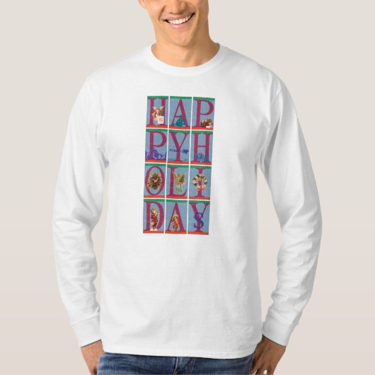 De 12 kerstbrieven t-shirt (Voorkant)