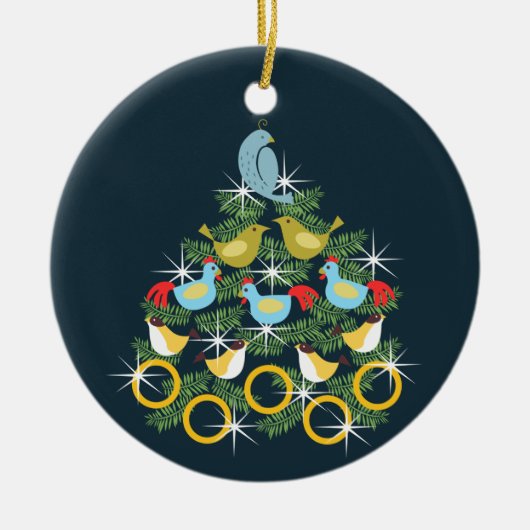 de 12 kerstdagen keramisch ornament (Voorkant)