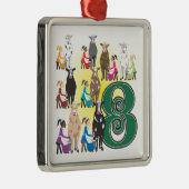 De 12 kerstdagen metalen ornament (Rechts)