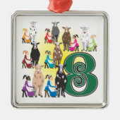 De 12 kerstdagen metalen ornament (Voorkant)