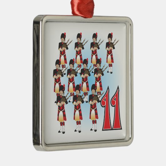 De 12 kerstdagen metalen ornament (Rechts)