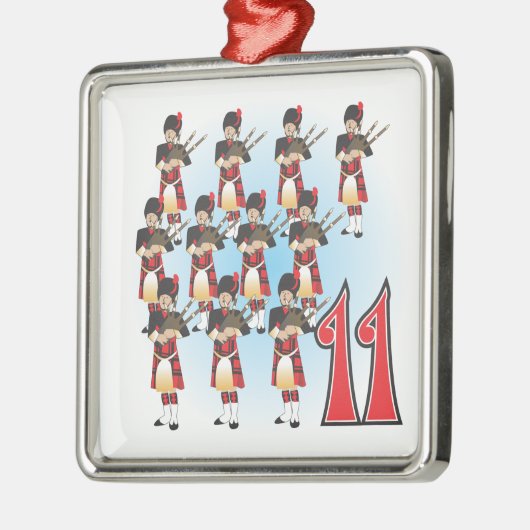 De 12 kerstdagen metalen ornament (Links)