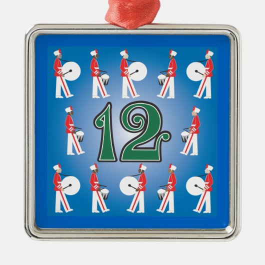 De 12 kerstdagen metalen ornament (Voorkant)