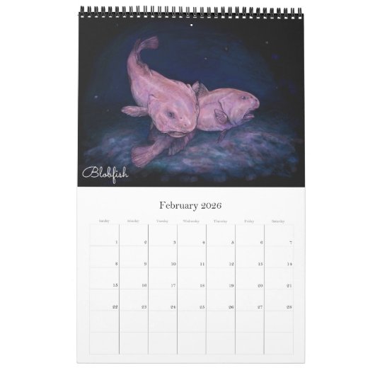 De 12 meest nieuwsgierige dieren op de planeet kalender (Feb 2026)