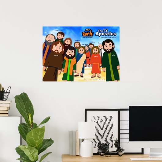 De 12 postzegels poster (Thuiskantoor)