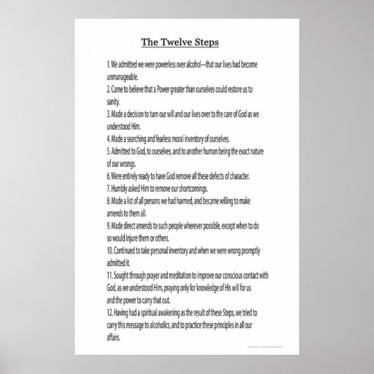De 12 Stappen 12 Beschikbare Tradities zien ook ve Poster (Voorkant)