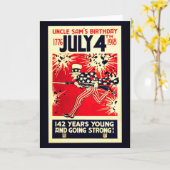 De 142e verjaardag van Uncle Sam Kaart (Gele Bloem)