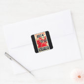 De 142e verjaardag van Uncle Sam Vierkante Sticker (Envelop)