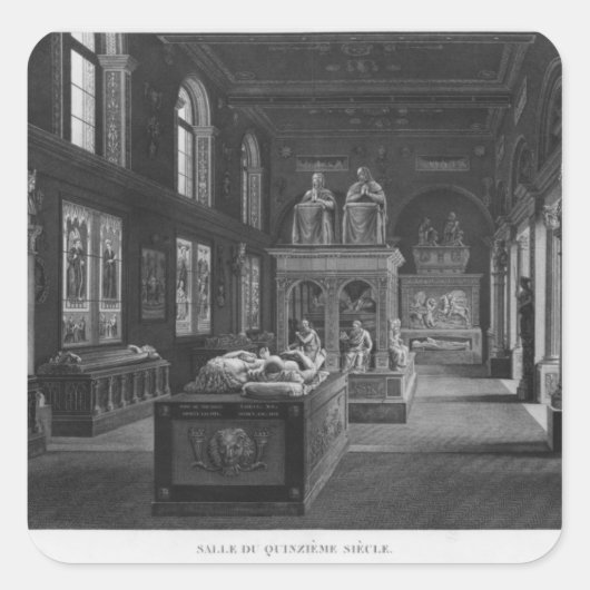 De 15de-eeuwse zaal, Musee des Monuments Vierkante Sticker (Voorkant)