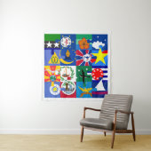 De 16-staten vlaggen van Palau Tapestry Wandkleed (In situ)